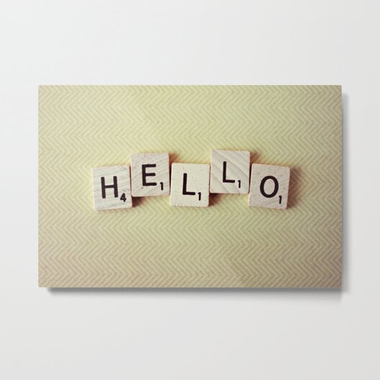 hello Metal Print