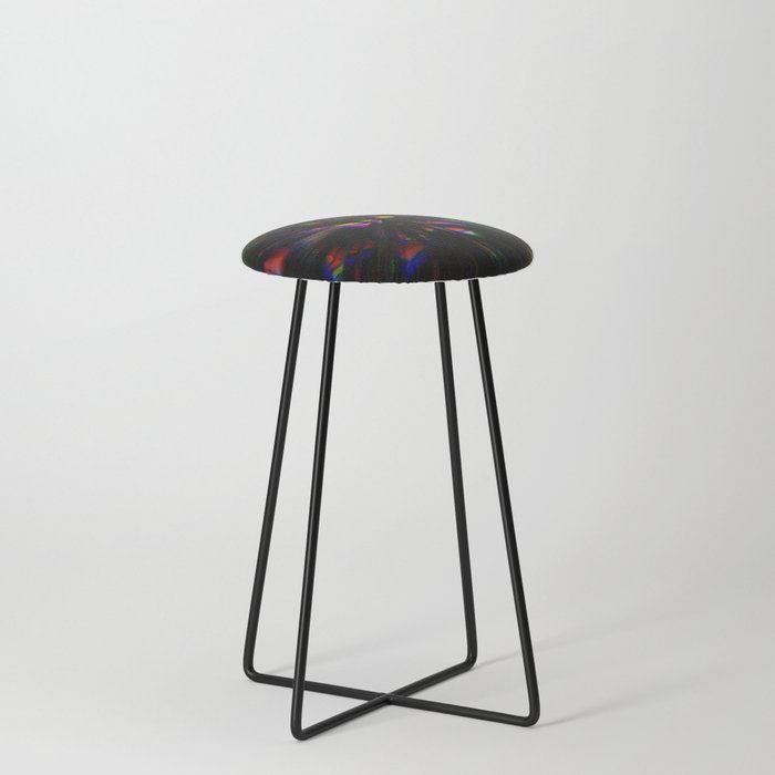 Digital motion glitch lines Counter Stool