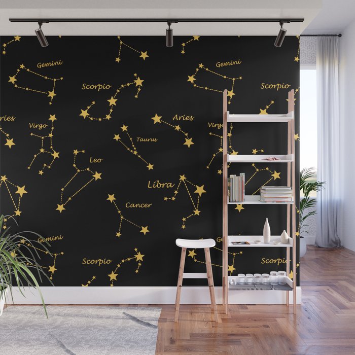 Zodiac signs,constellations,stars,astrology,astronomy,space,galaxy  Wall Mural