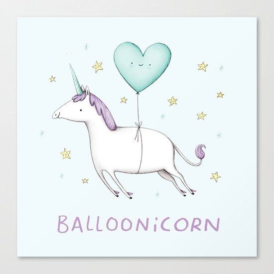 Balloonicorn Canvas Print