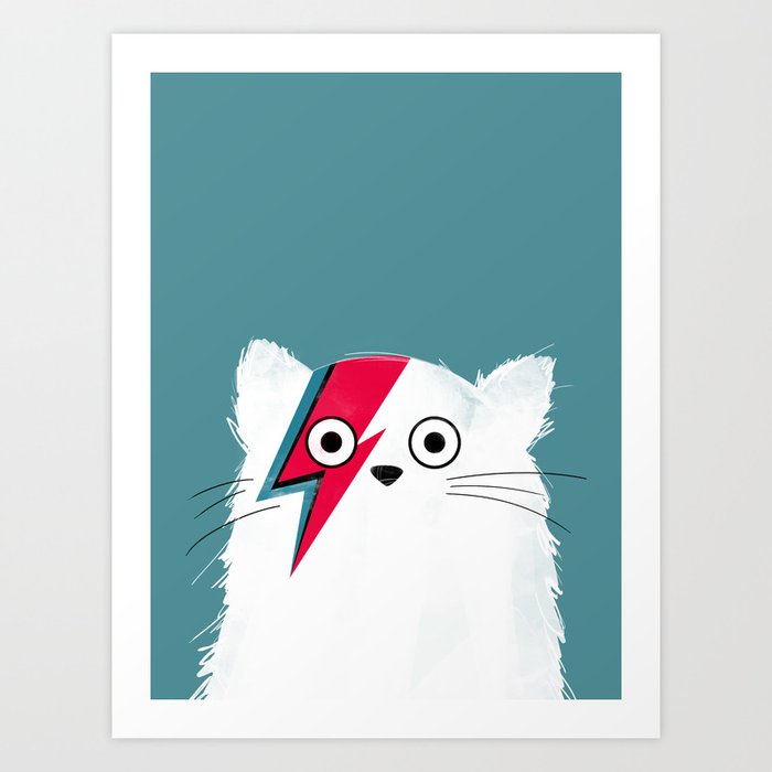 Cat Hero White Kunstdrucke Cat Hero White Kunstdrucke