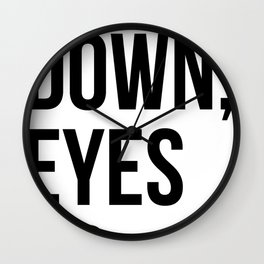 Heels Down, Eyes Up Wall Clock | Typography, Animal 