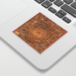 Himalayan Jain Cosmic Diagram Gujarat 1500s Sticker