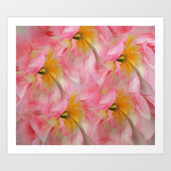 Fancy Painted Tulips Art Print