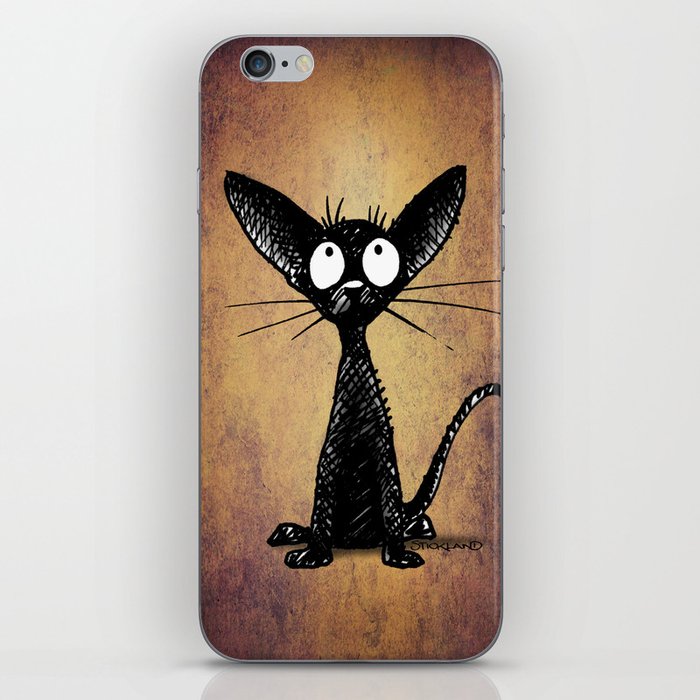 Little Black Oriental Cat iPhone Skin