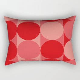 Circles in bars - Red Rectangular Pillow