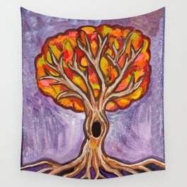 Autumn Fall Tree Painting Wall Tapestry
