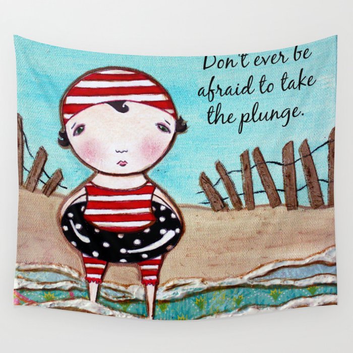 Plunge beach ocean inspiration Wall Tapestry