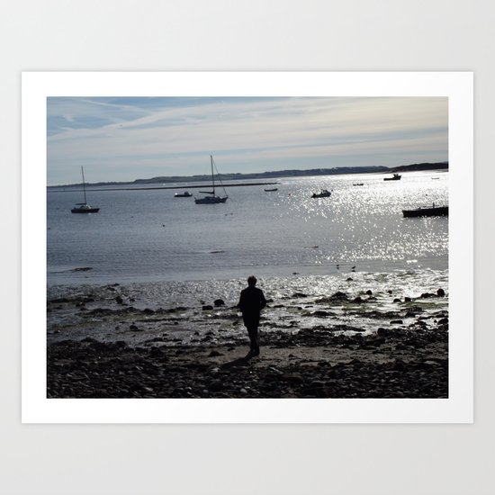 Walk on the Beach Art Print
