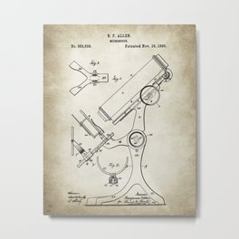 1886 Microscope Patent Drawing Metal Print | Scienceposter, Drawing, Pharmacymicroscope, Microscopeart, Microscopepatent, Chemistryposter, Medicalinstruments, Pharmacyprintable, Scienceprintable, Scienceteachergift 