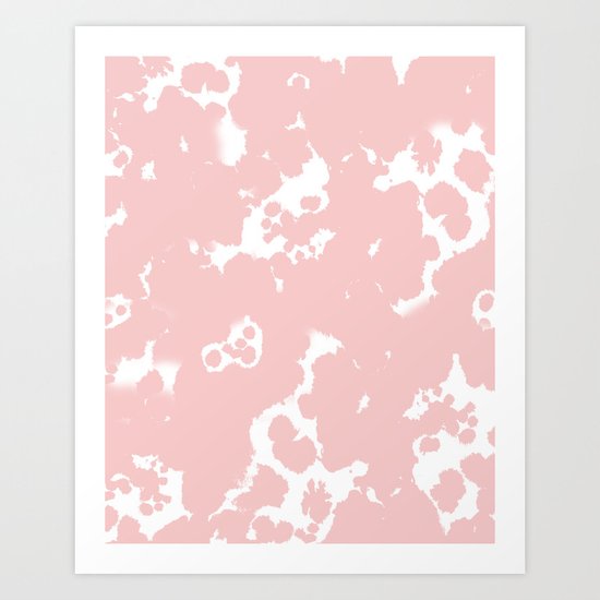 Rosequartz -marble pantone color art print decor minimal pastel pink girly hipster marbled Art Print