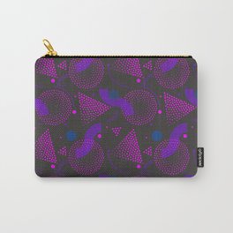 Faded Purple Geometric Pattern Carry-All Pouch