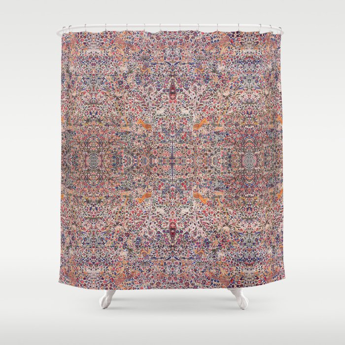 Antique Kerman Lavar Pattern Shower Curtain