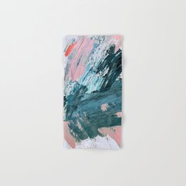 Wilmington: a colorful abstract acrylic piece in pinks and blues Hand & Bath Towel