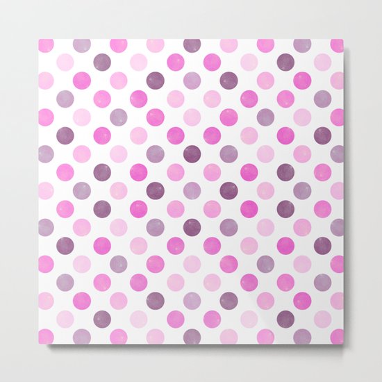 Watercolor Dots Pattern V Metal Print