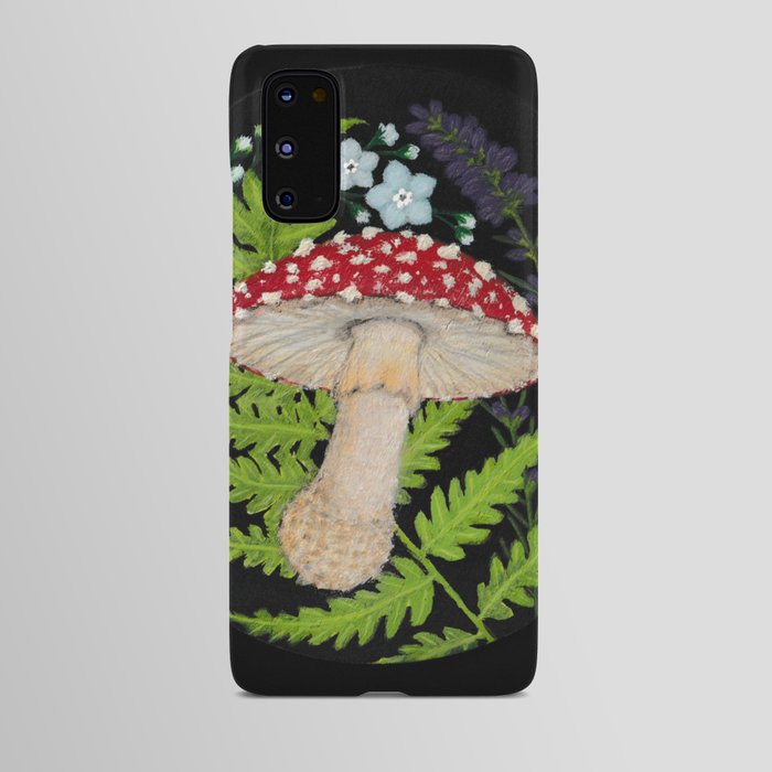 Mushroom, Fern & Flowers Android Case