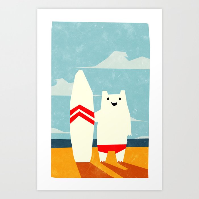 Discover the motif SURF! by Yetiland as a print at TOPPOSTER