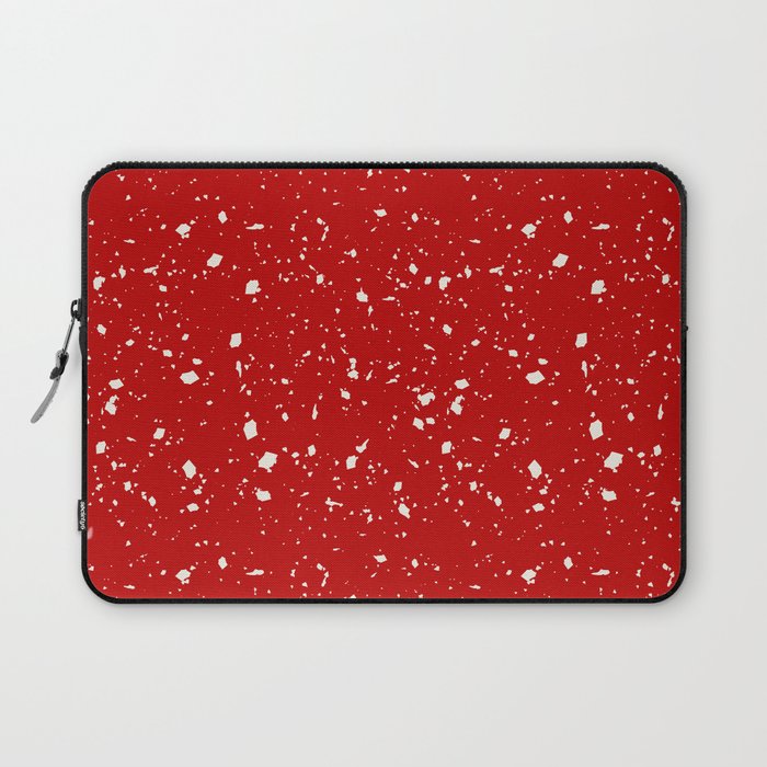 Red Terrazzo Seamless Pattern Laptop Sleeve