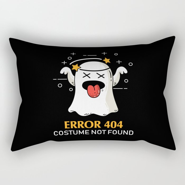 Error 404 Costume Not Found Funny Halloween Ghost Rectangular Pillow