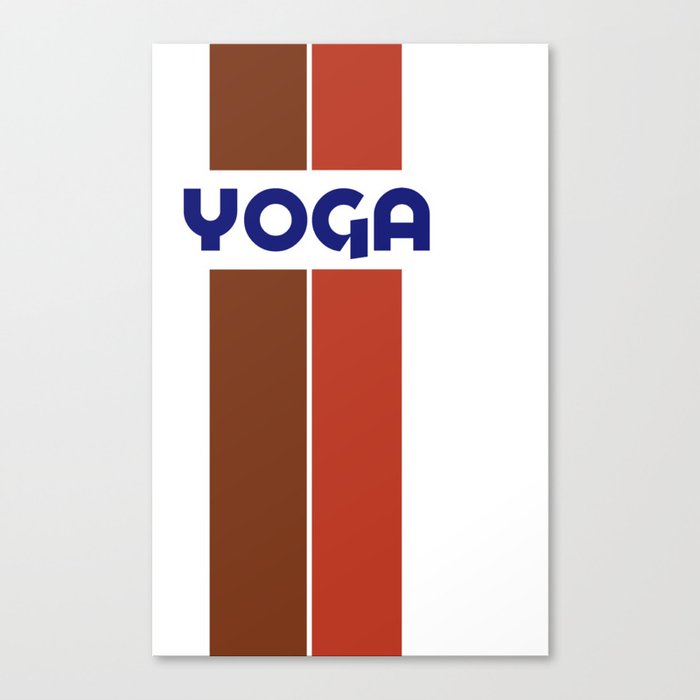 YOGA - stripe Canvas Print
