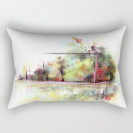 by the river Rectangular Pillow