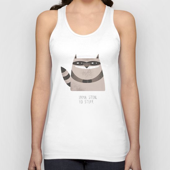 Sneaky Raccoon Unisex Tank Top
