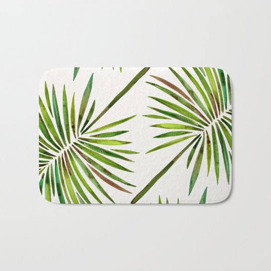Tropical Fan Palm – Green Bath Mat