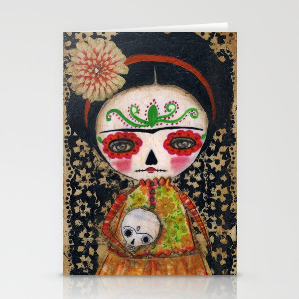 Frida The Catrina And The Skull Dia De Los Muertos Mixed Media