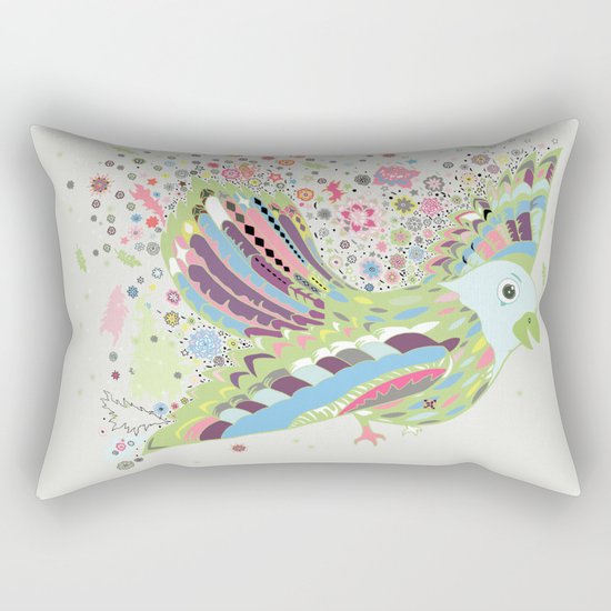 Flying with flowers Rectangular Pillow