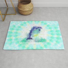 Tie and Dye Dolphin Rug