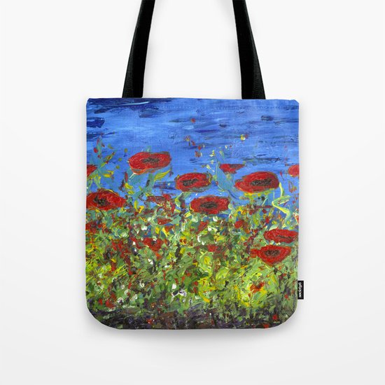 Poppy Field Tote Bag