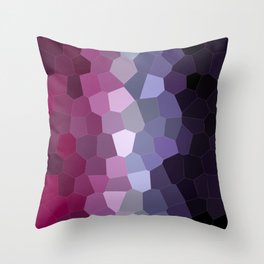 red white purple stained glass mosaic abstract art Throw Pillow