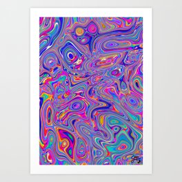 Neon melt Art Print