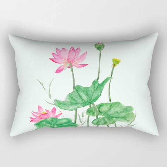 lotus flower Rectangular Pillow