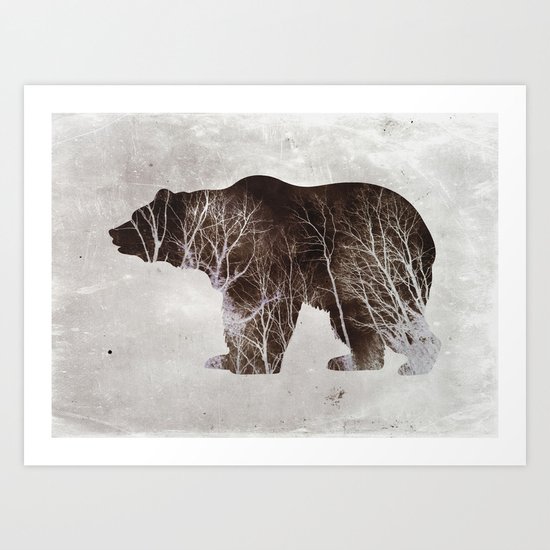 Bear in the Woods Art Print