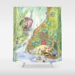 The Wind in the Willows Shower Curtain
