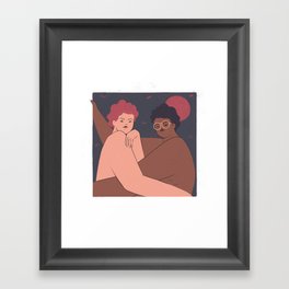Hug Framed Art Print