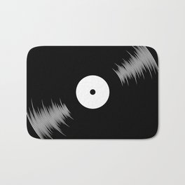 Vinyl Badematte | Record, Digital, Vector, Black and White, Music, Turntable, Classic, Retro, 50S, Vintage 