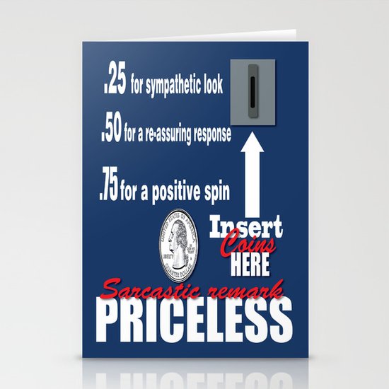 quarter for a thought Stationery Cards