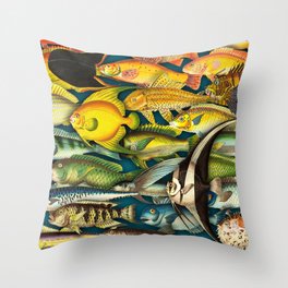 Carpe Diem - Animal Collage Throw Pillow
