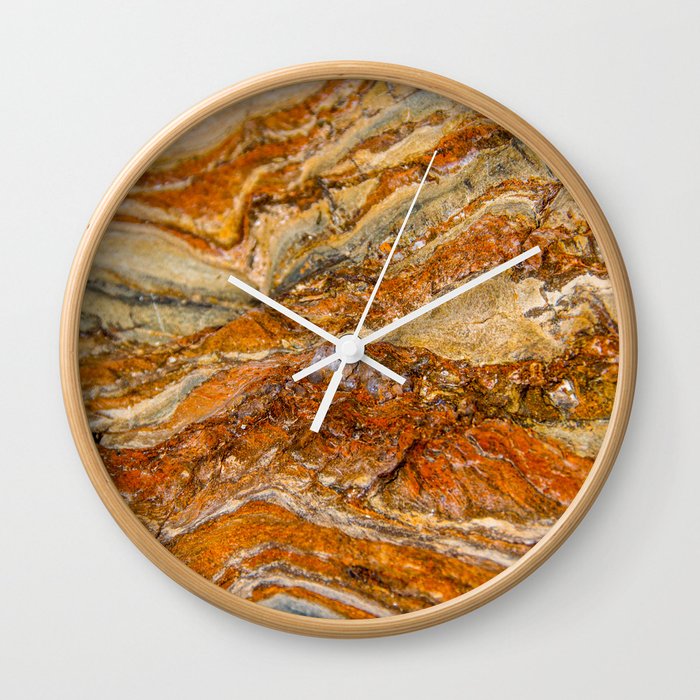 Orange Rock Texture Wall Clock