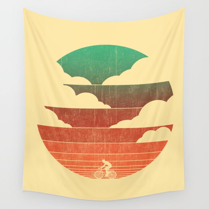 Go West (cycling edition) Wall Tapestry