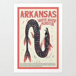 Arkansas White River Monster Art Print