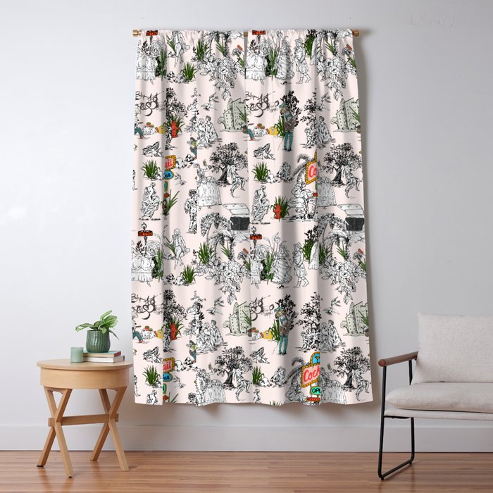 Toile De Jouy Between Eras 01 Blackout Curtain By Mmartabc Society6
