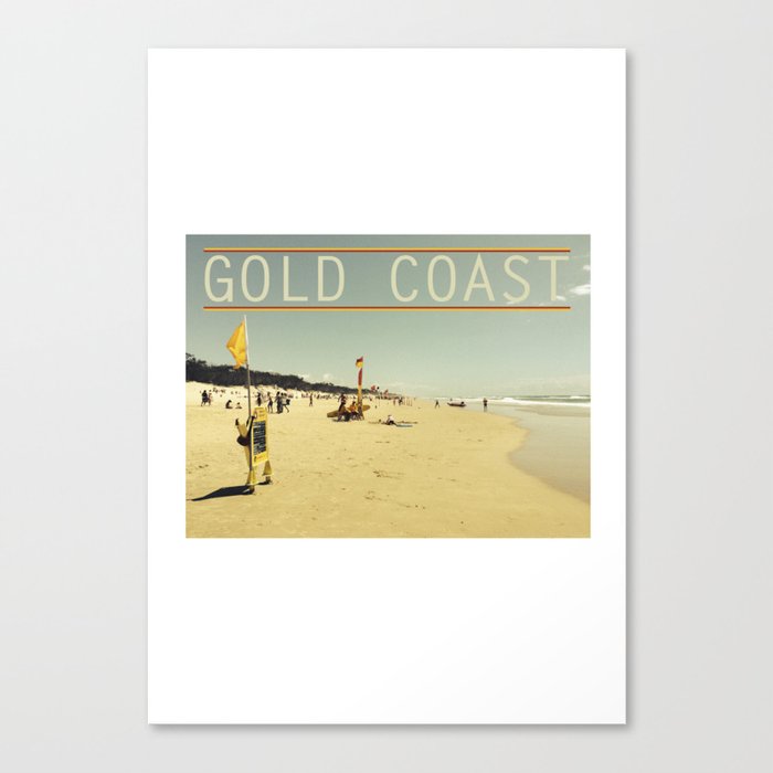 Gold Coast Main Beach retro  Canvas Print
