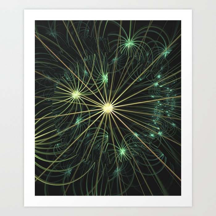 Star String Galaxy, Digital Abstract Artwork II Art Print