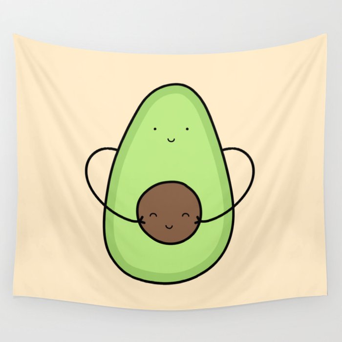 Cute Avocado Hug Wandbehang