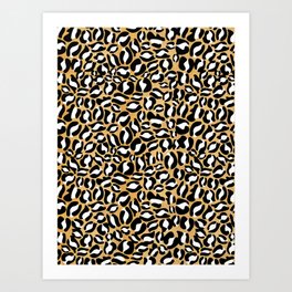 Gold Leopard Print jungle wildlife  Art Print