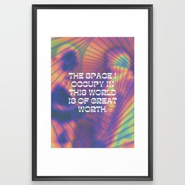 Great Worth Motivational Quote Framed Art Print
