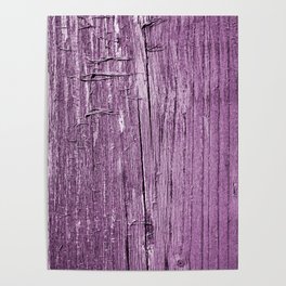 Violet rustic wood Poster